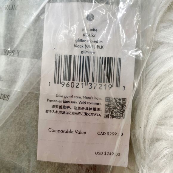 Kate Spade Black Glimmer Pochette With Gold Chain New - Picture 9 of 11